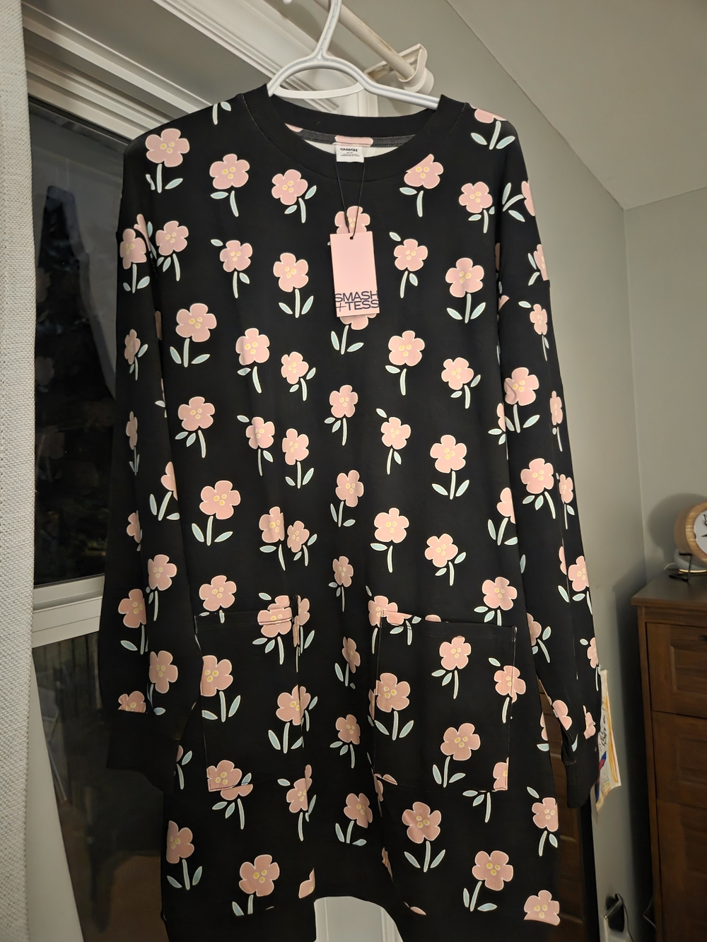 Smash + Tess Fresh Floral Sweatshirt Dress - Pink Flower